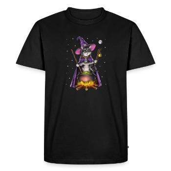 Sorcière du chat - T-shirt Premium bio Homme - noir - Devant - Nico (187cm)