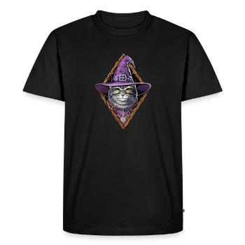 Sorcière du chat - T-shirt Premium bio Homme - noir - Devant - Nico (187cm)