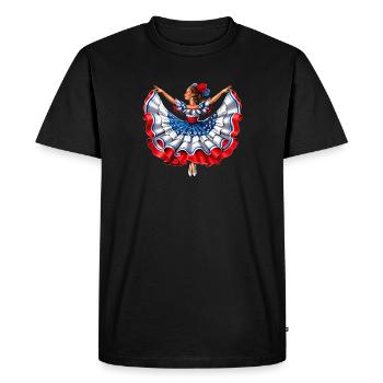 Portorico Danseuse Fille - T-shirt Premium bio Homme - noir - Devant - Nico (187cm)