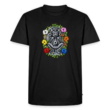 Déesse Taino Boricua Atabey - T-shirt Premium bio Homme - noir - Devant - Nico (187cm)