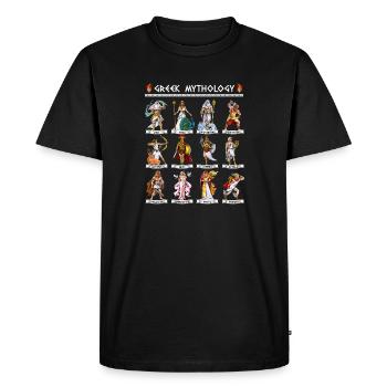 Dieux de la mythologie grecque - T-shirt Premium bio Homme - noir - Devant - Nico (187cm)