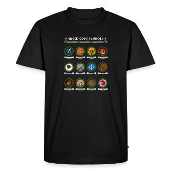 Mythologie grecque Symboles des dieux - T-shirt Premium bio Homme - noir - Devant - Nico (187cm)
