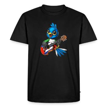 Oiseau Trogon Cubain - T-shirt Premium bio Homme - noir - Devant - Nico (187cm)