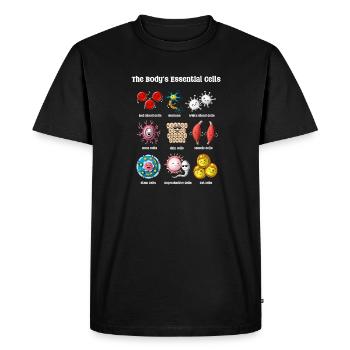 Biology Cells - Men's Premium Organic T-Shirt - black - Front - Nico (187cm)