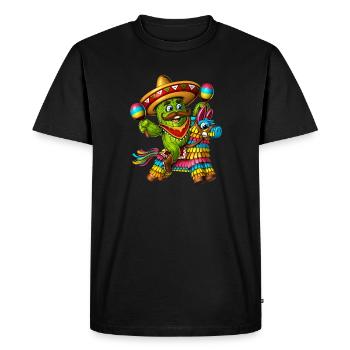 Cactus mexicain chevauchant Pinata - T-shirt Premium bio Homme - noir - Devant - Nico (187cm)