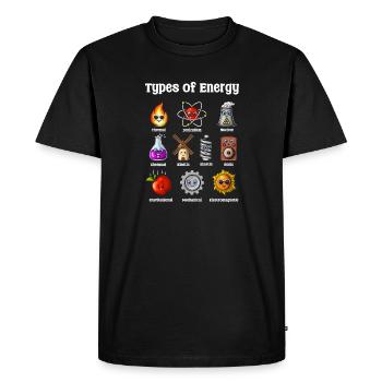 Physics Types Of Energy - Men's Premium Organic T-Shirt - black - Front - Nico (187cm)