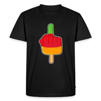 Lutschfinger Stinkefinger Flutschfinger Eis - T-shirt Premium bio Homme - noir - Devant - Nico (187cm)
