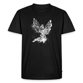 Symbole magique de l’immortalité et de la force du phénix - T-shirt Premium bio Homme - noir - Devant - Nico (187cm)