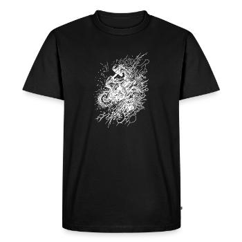 Motorcycle Street Sports Vintage Splash Style - Men's Premium Organic T-Shirt - black - Front - Nico (187cm)