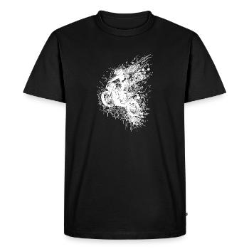 Course de moto Slippery Floor Splash Jump - T-shirt Premium bio Homme - noir - Devant - Nico (187cm)