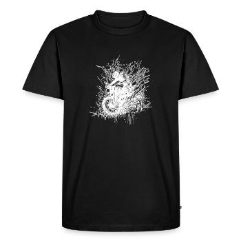 Biker Motorcycle Off-Road Ride Splash Style - Men's Premium Organic T-Shirt - black - Front - Nico (187cm)