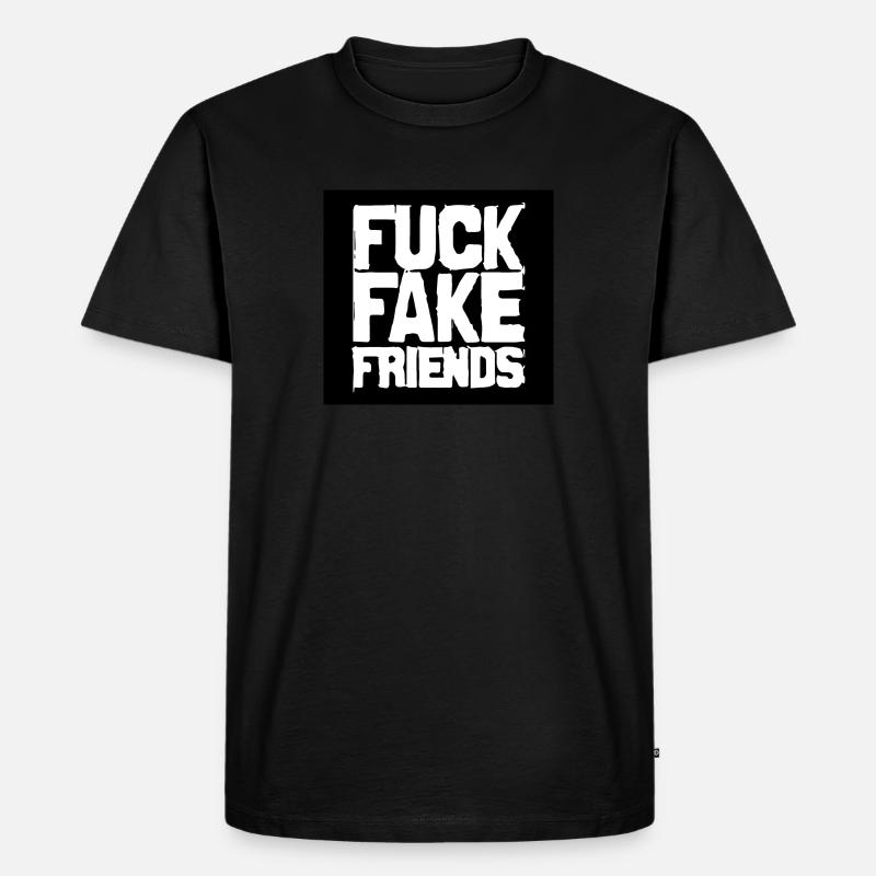 FICK - Männer Premium Bio T-Shirt - Schwarz