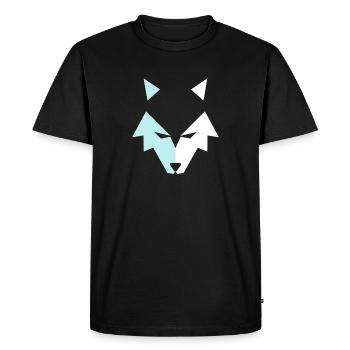 Lowboly Abstract Wolf, father of the best friend - Men's Premium Organic T-Shirt - black - Front - Nico (187cm)
