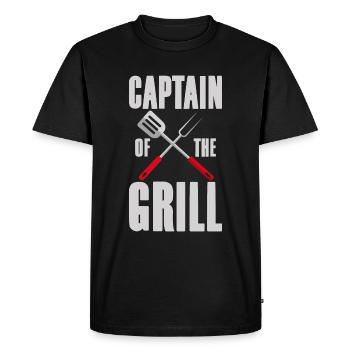 Capitaine du Grill 4 - T-shirt Premium bio Homme - noir - Devant - Nico (187cm)