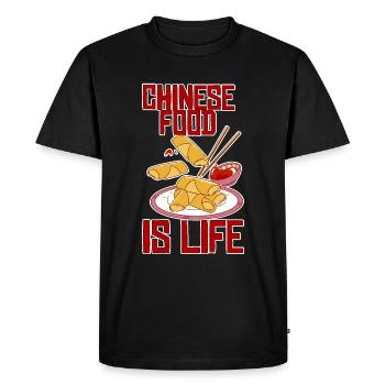 La cuisine chinoise, c’est la vie 2 - T-shirt Premium bio Homme - noir - Devant - Nico (187cm)