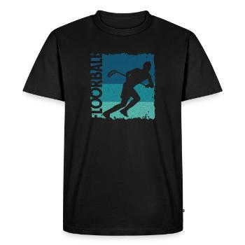 Floorball Joueur de Floorball Joueur de Floorball - T-shirt Premium bio Homme - noir - Devant - Nico (187cm)