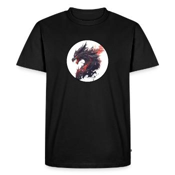 Dragon Noir Infernal - T-shirt Premium bio Homme - noir - Devant - Nico (187cm)