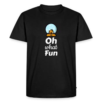 La boule à neige de Noël - T-shirt Premium bio Homme - noir - Devant - Nico (187cm)