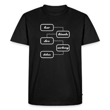 hier könnte ihre werbung stehen - Männer Premium Bio T-Shirt - Schwarz - Vorne - Nico (187cm)