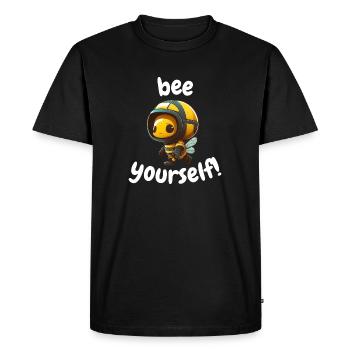 Abeilles mignonnes Cartoon Style Tshirt pour enfants - T-shirt Premium bio Homme - noir - Devant - Nico (187cm)