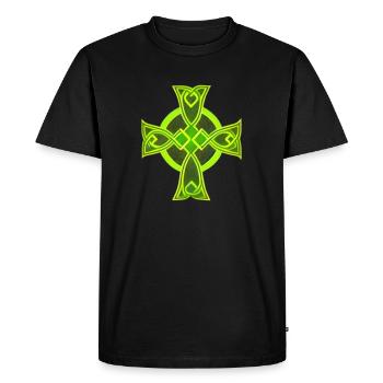 Croix celte - T-shirt Premium bio Homme - noir - Devant - Nico (187cm)