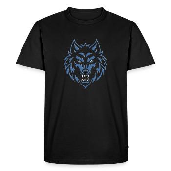 Wolf 2024 03 - Men's Premium Organic T-Shirt - black - Front - Nico (187cm)