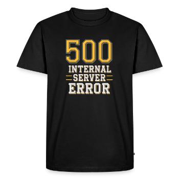 500 Internal Server Error - T-shirt Premium bio Homme - noir - Devant - Nico (187cm)