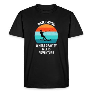 Ski nautique, ski nautique, skieurs nautiques - T-shirt Premium bio Homme - noir - Devant - Nico (187cm)
