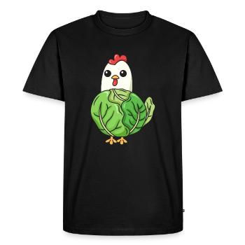 Conception de chou de poulet pour les amateurs de poulet - T-shirt Premium bio Homme - noir - Devant - Nico (187cm)