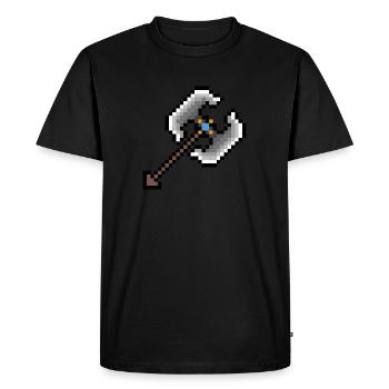 Ax Pixel Art - Men's Premium Organic T-Shirt - black - Front - Nico (187cm)