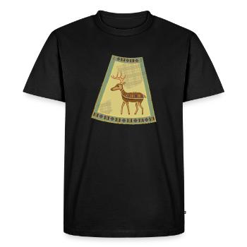cerf - T-shirt Premium bio Homme - noir - Devant - Nico (187cm)