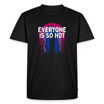 Tout le monde est si chaud bisexuel LGBTQ Bi Pride célibataire - T-shirt Premium bio Homme - noir - Devant - Nico (187cm)