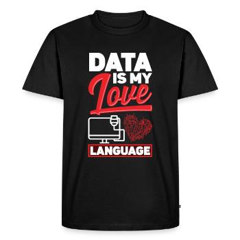 Data Is My Love Language Data Scientist - Men's Premium Organic T-Shirt - black - Front - Nico (187cm)