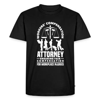 Avocat en indemnisation des accidents du travail garantissant une équité - T-shirt Premium bio Homme - noir - Devant - Nico (187cm)