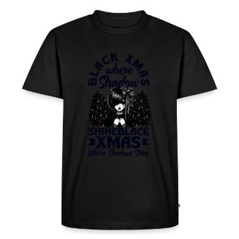 Noël noir où les ombres brillent Esthétique Emocore - T-shirt Premium bio Homme - noir - Devant - Nico (187cm)