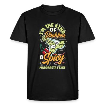 Attenzione I'm The Kind of Problem a Spicy - Men's Premium Organic T-Shirt - black - Front - Nico (187cm)