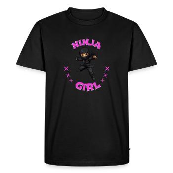 Charmant combattant ninja I Ninja Girl I Ninja - T-shirt Premium bio Homme - noir - Devant - Nico (187cm)