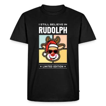 Rudolph - T-shirt Premium bio Homme - noir - Devant - Nico (187cm)