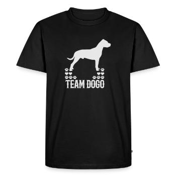 Dogo Design Team Dogo Argentino - Men's Premium Organic T-Shirt - black - Front - Nico (187cm)
