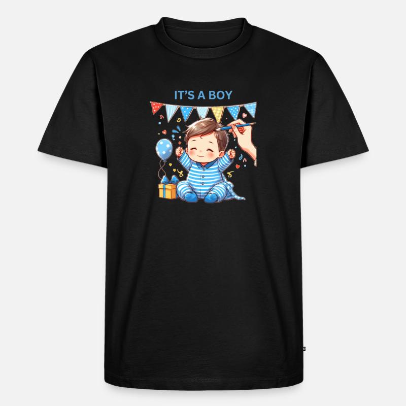 It s a Boy - Männer Premium Bio T-Shirt - Schwarz