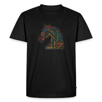 Chess Openings - Men's Premium Organic T-Shirt - black - Front - Nico (187cm)