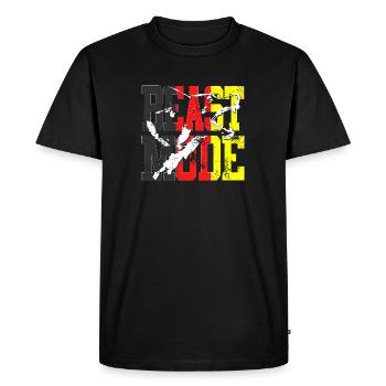 T-shirt de sport chien berger allemand bête de la mode IPO - T-shirt Premium bio Homme - noir - Devant - Nico (187cm)