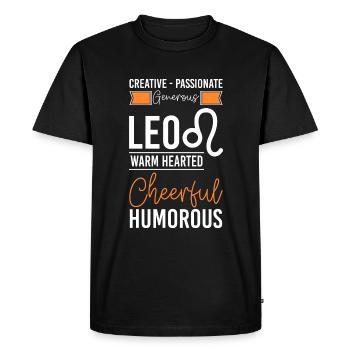 Étoile de la constellation du Lion - T-shirt Premium bio Homme - noir - Devant - Nico (187cm)