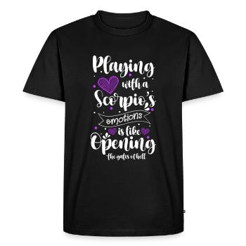 Horoscope Astro Novembre - T-shirt Premium bio Homme - noir - Devant - Nico (187cm)