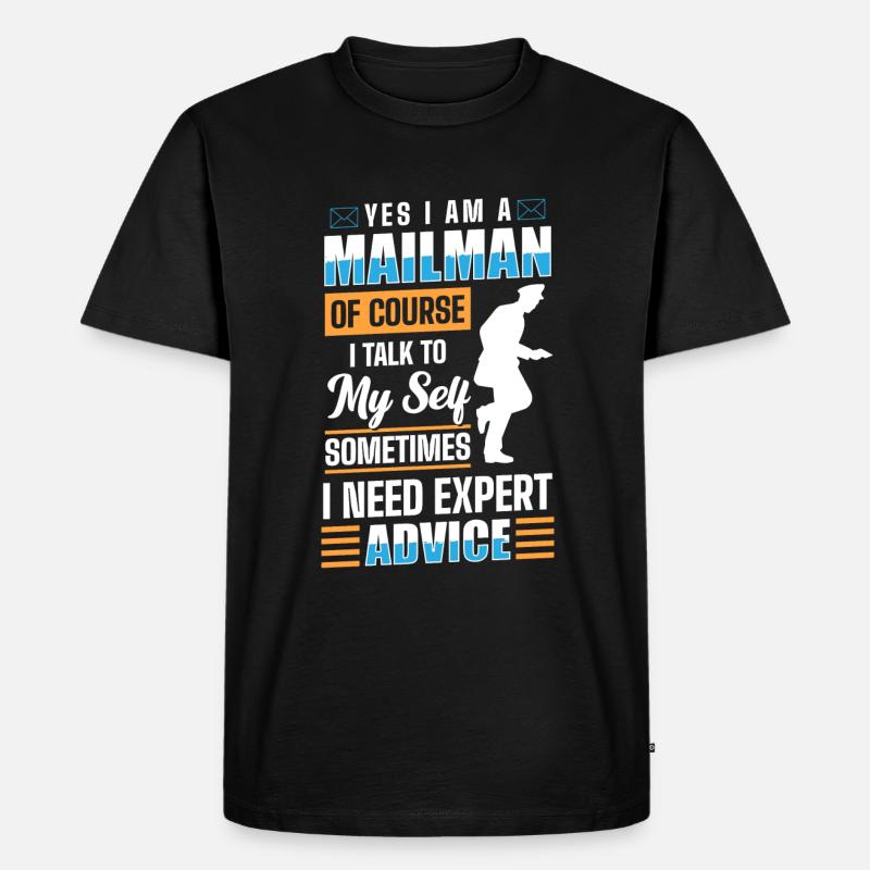 Post Beruf Arbeit Paketbote - Männer Premium Bio T-Shirt - Schwarz