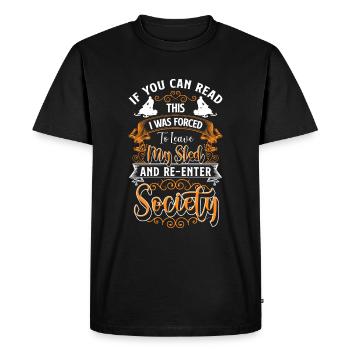 Sports Christmas Mountain Sports - Men's Premium Organic T-Shirt - black - Front - Nico (187cm)