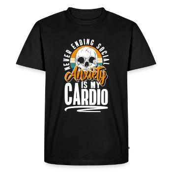 Sarcasm Crowd Mean - Men's Premium Organic T-Shirt - black - Front - Nico (187cm)