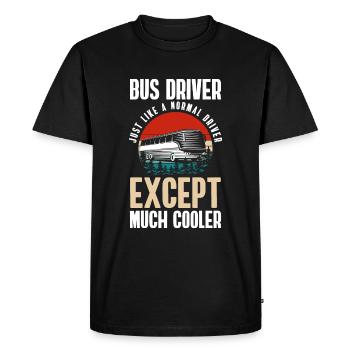 Chauffeur Omnibus Travail Transport - T-shirt Premium bio Homme - noir - Devant - Nico (187cm)