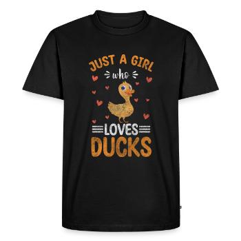 Canetons Baignade Canard Natation - T-shirt Premium bio Homme - noir - Devant - Nico (187cm)