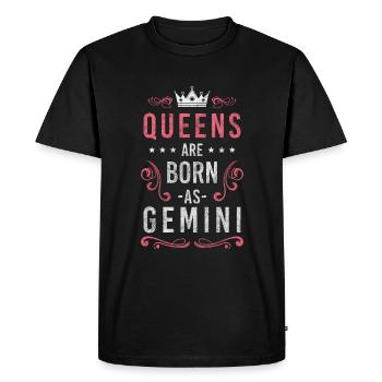 Constellation astrologique Gemini - T-shirt Premium bio Homme - noir - Devant - Nico (187cm)